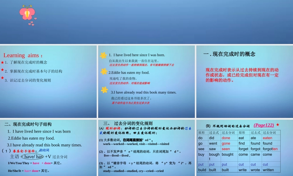 江苏省徐州市睢宁县宁海外国语学校八年级英语下册《Unit 1 Past and Present》Grammar课件 .ppt