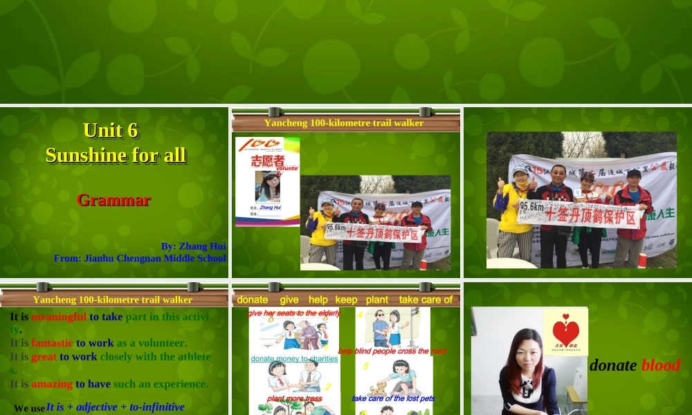 江苏省盐城市大丰市万盈第二中学八年级英语下册 Unit 6 Sunshine for all Grammar 2课件 .ppt