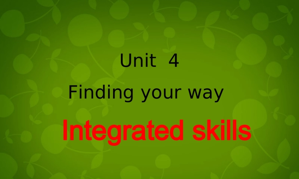 江苏省盐城市大丰市万盈第二中学七年级英语下册 Unit 4 Finding your way课件 .ppt