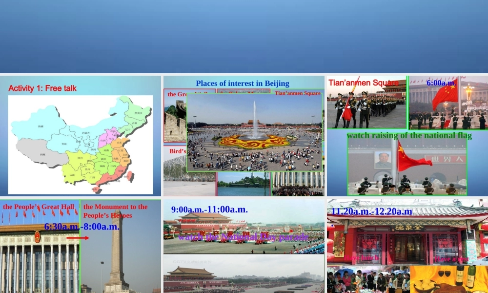 江苏省盐城市亭湖新区实验学校八年级英语上册 Unit 3 A day out Task课件.ppt