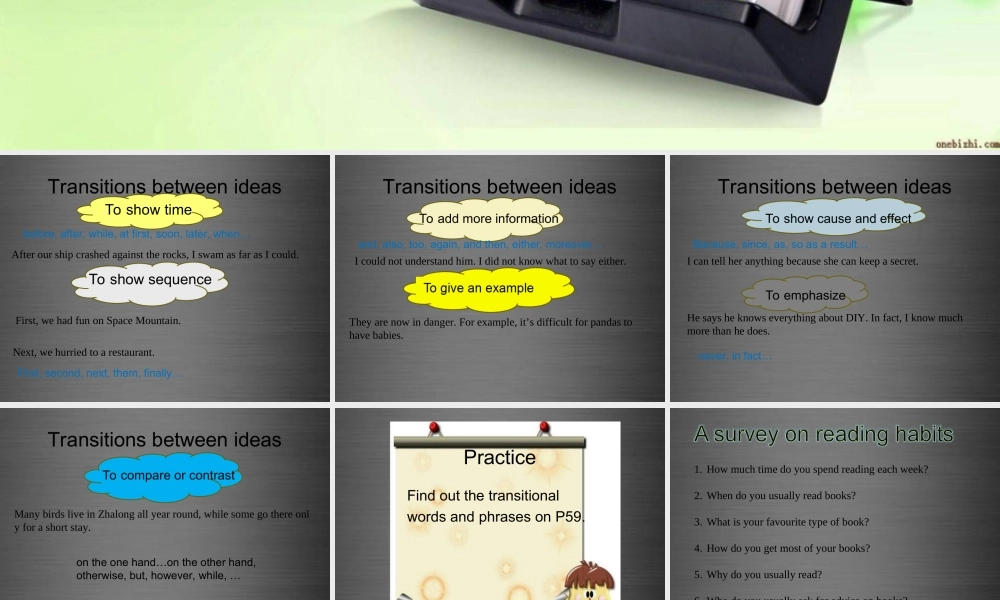 江苏省盐城市盐都县郭猛中学八年级英语下册《Unit 4 A good read Study skills & Task》课件 .ppt