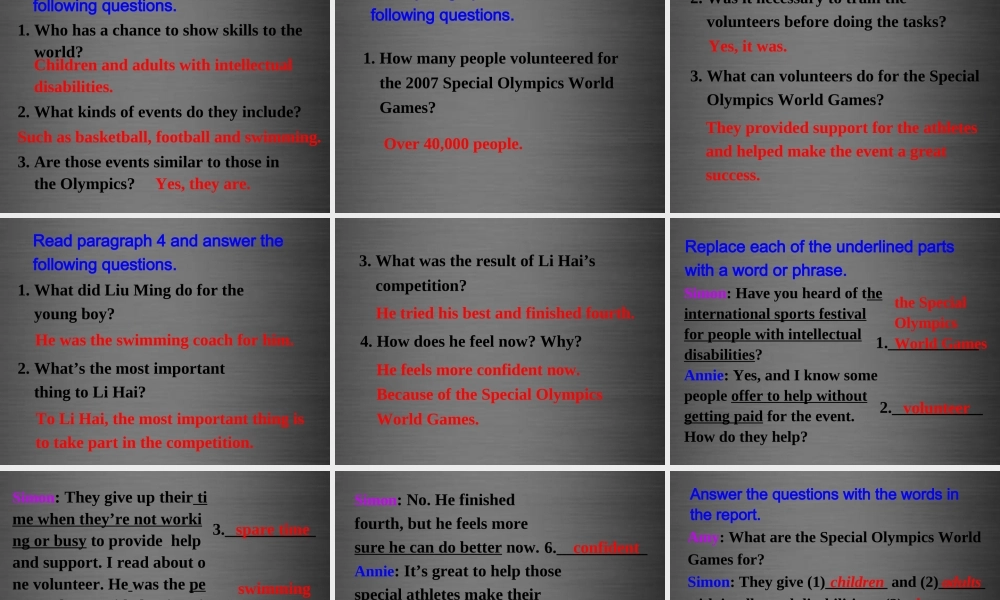 江苏省盐城市盐都县郭猛中学八年级英语下册《Unit 6 Sunshine for all Reading I》课件 .ppt