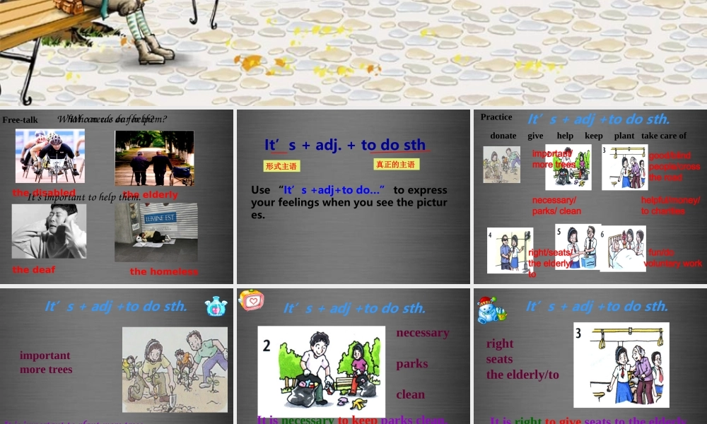 江苏省盐城市盐都县郭猛中学八年级英语下册《Unit 6 Sunshine for all Grammar》课件 .ppt