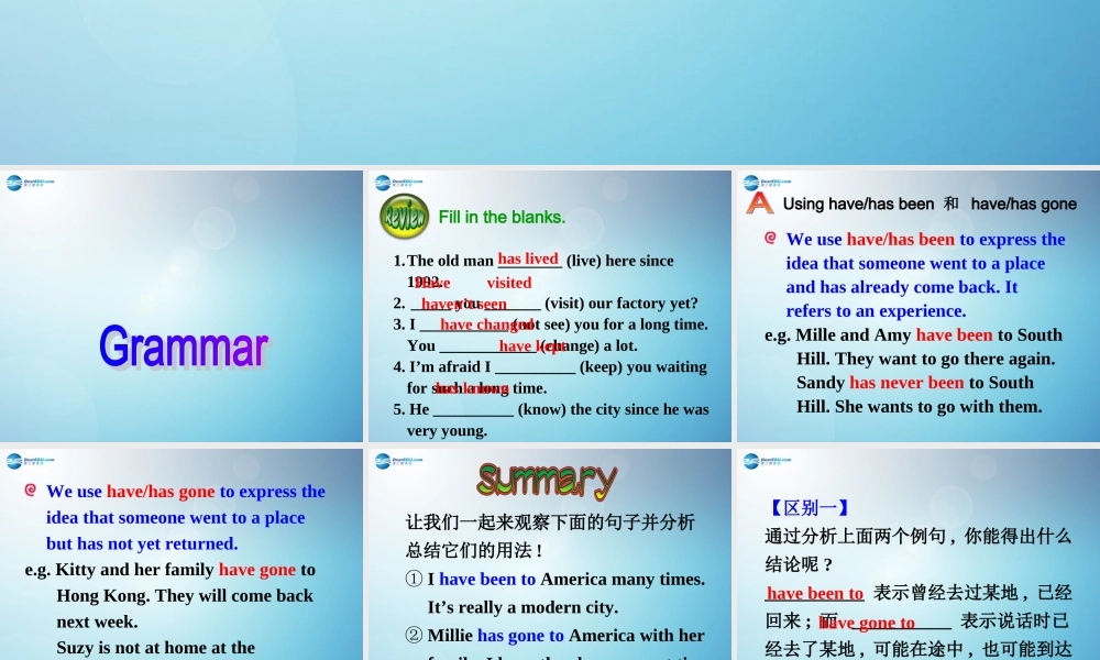 江苏省盐城市永丰初级中学八年级英语下册 Unit 2 Travelling Grammar课件 .ppt