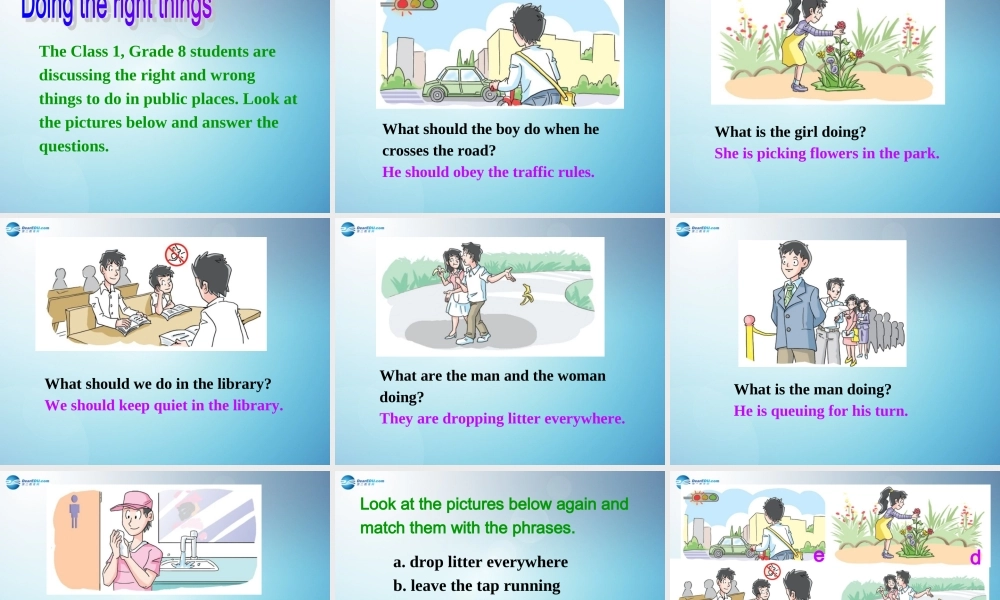 江苏省盐城市永丰初级中学八年级英语下册 Unit 5 Good manners课件 .ppt