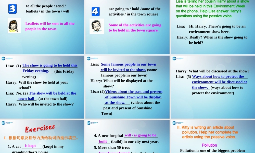 江苏省盐城市永丰初级中学八年级英语下册 Unit 8 A green world Grammar课件 .ppt