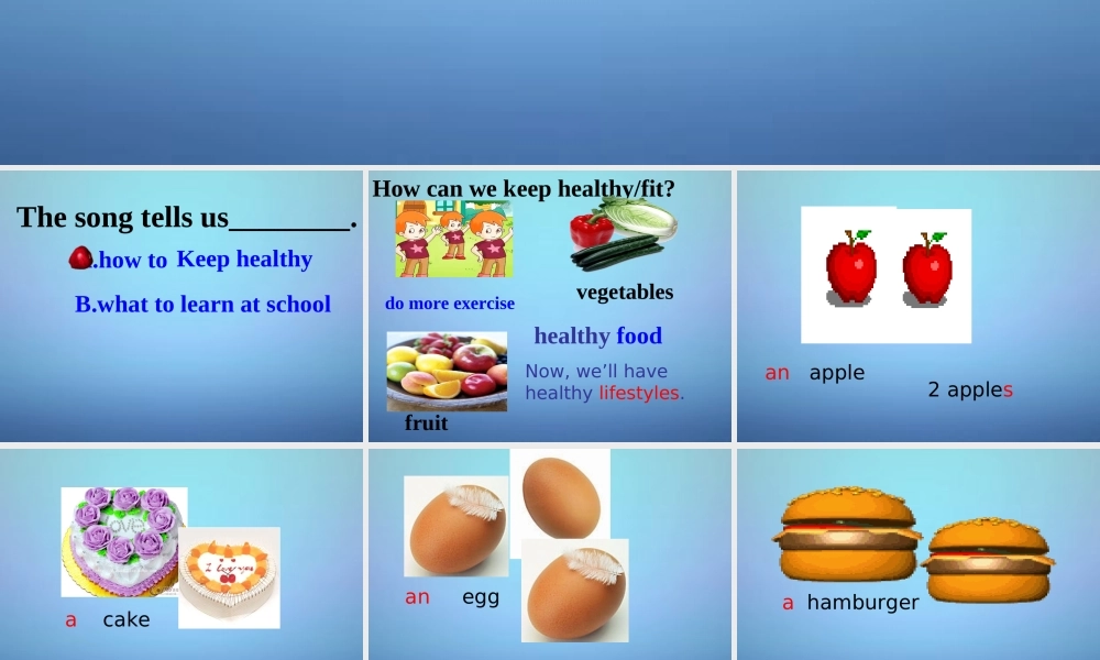 江苏省盐城市永丰初级中学七年级英语上册 Unit 6 Food and lifestyle Revision课件 .ppt