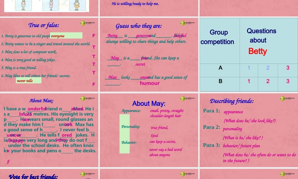 江苏省扬中市同德中学八年级英语上册 8A Unit 1 Friends课件1.ppt