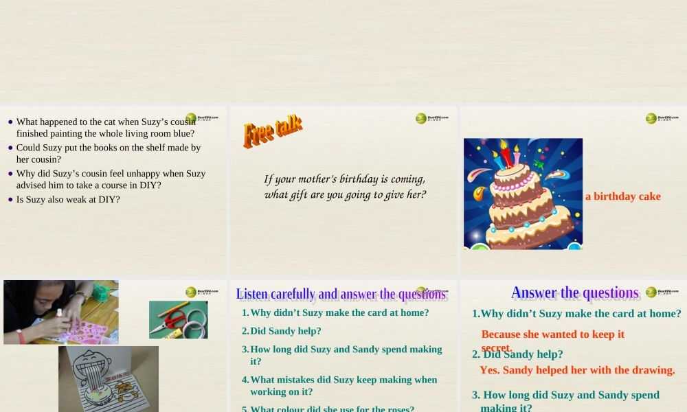 江苏省扬中市同德中学八年级英语上册 8A Unit 4 Do it yourself课件.ppt