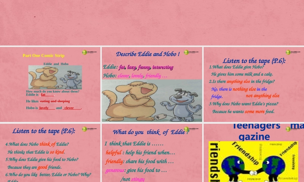 江苏省扬中市同德中学八年级英语上册 8A Unit 1 Friends课件4.ppt