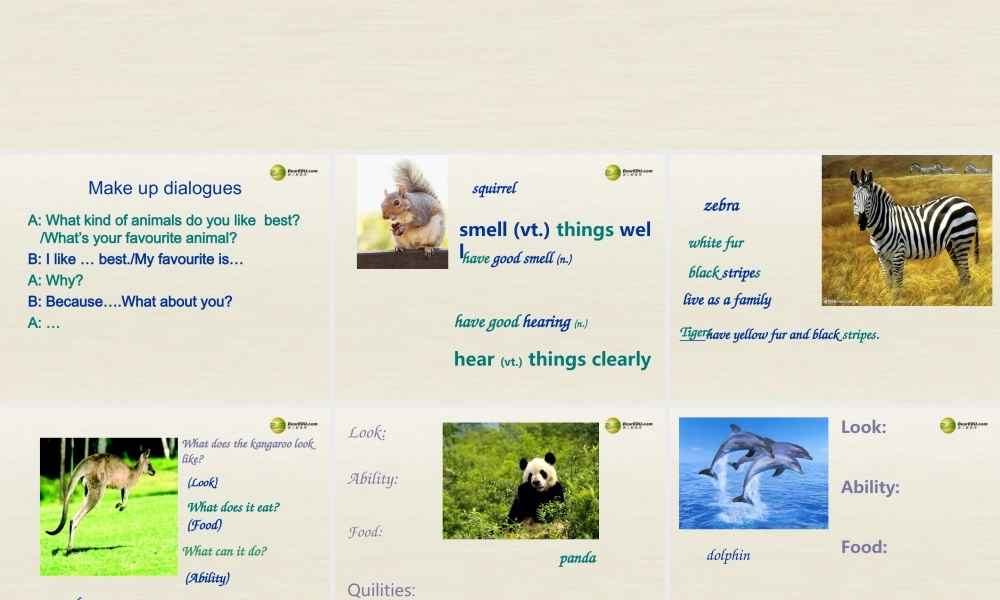 江苏省扬中市同德中学八年级英语上册 8A Unit 5 Wild animals课件3.ppt