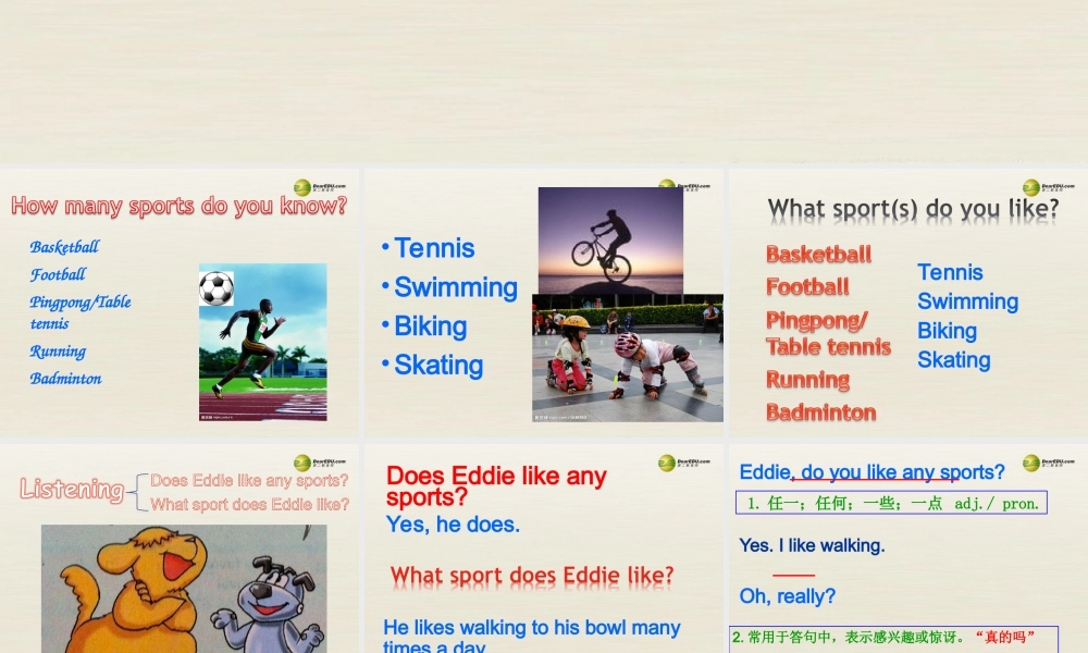 江苏省扬中市同德中学七年级英语上册 7A Unit 2 Let's play sports课件1 .ppt