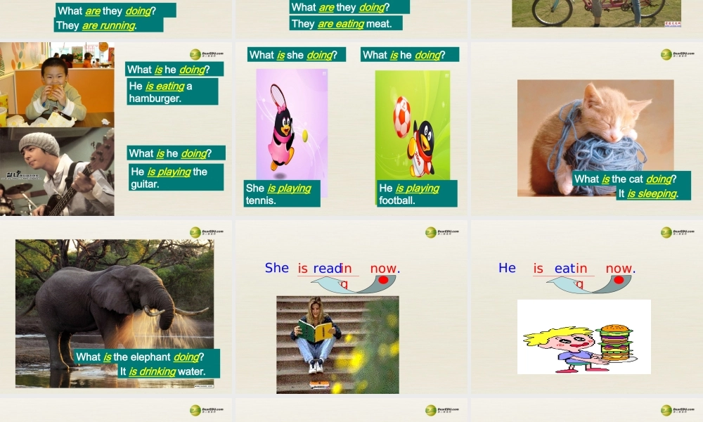 江苏省扬中市同德中学七年级英语上册 7A 现在进行时课件1 .ppt