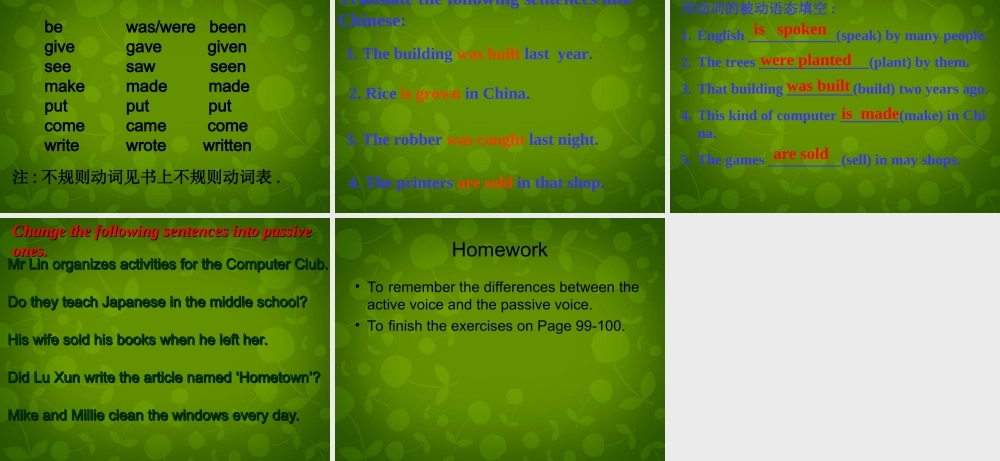 江苏省仪征市月塘中学八年级英语下册 Unit 7 Intemational charities grammar1课件 .ppt