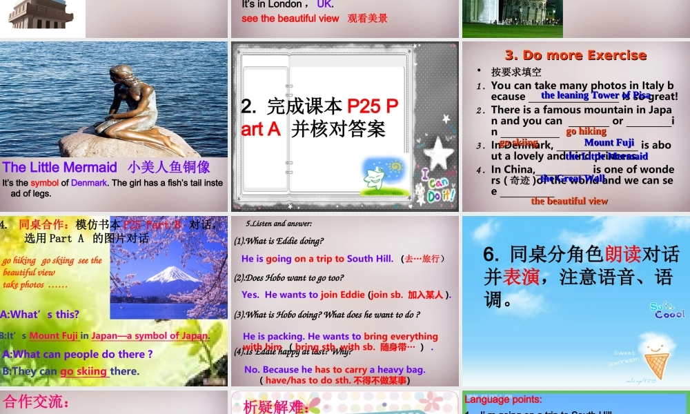 江苏省仪征市月塘中学八年级英语下册《Unit 2 Travelling welcome to the Unit》课件 .ppt