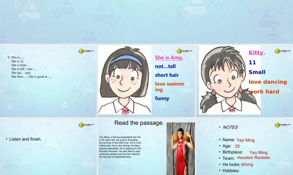 江苏省宜兴市屺亭中学七年级英语上册 7A Unit 1 This is me Intergrated skills课件 .ppt