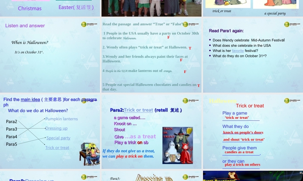 江苏省宜兴市屺亭中学七年级英语上册 7A Unit 5 Let’s celebrate Reading课件 .ppt