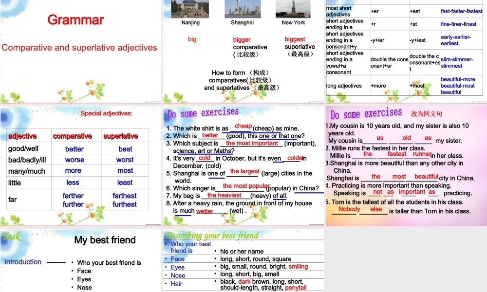 江苏省永丰初级中学八年级英语上册 Unit 1 Friends Revision课件.ppt