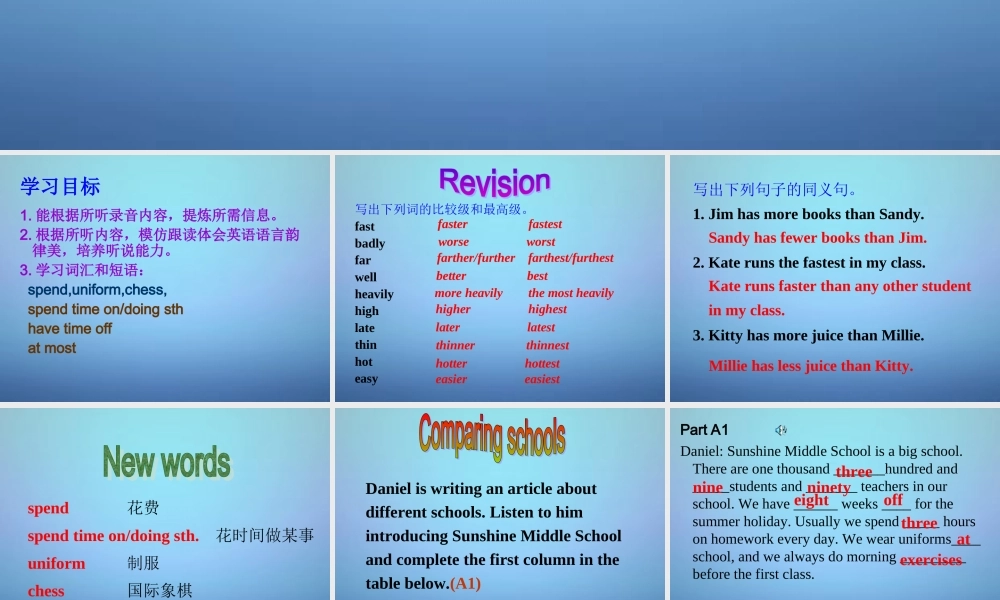 江苏省永丰初级中学八年级英语上册 Unit 2 School life integrated skills课件.ppt