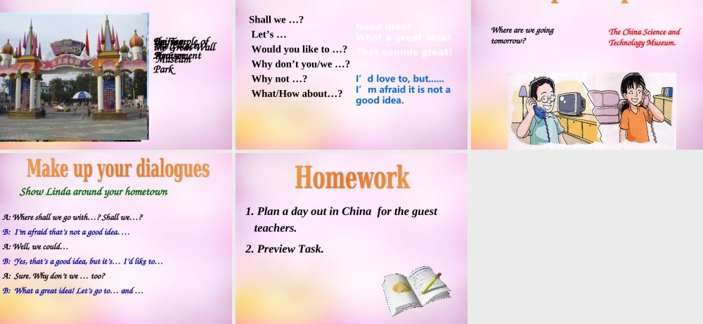 江苏省永丰初级中学八年级英语上册 Unit 3 A day out Integrated skills课件.ppt