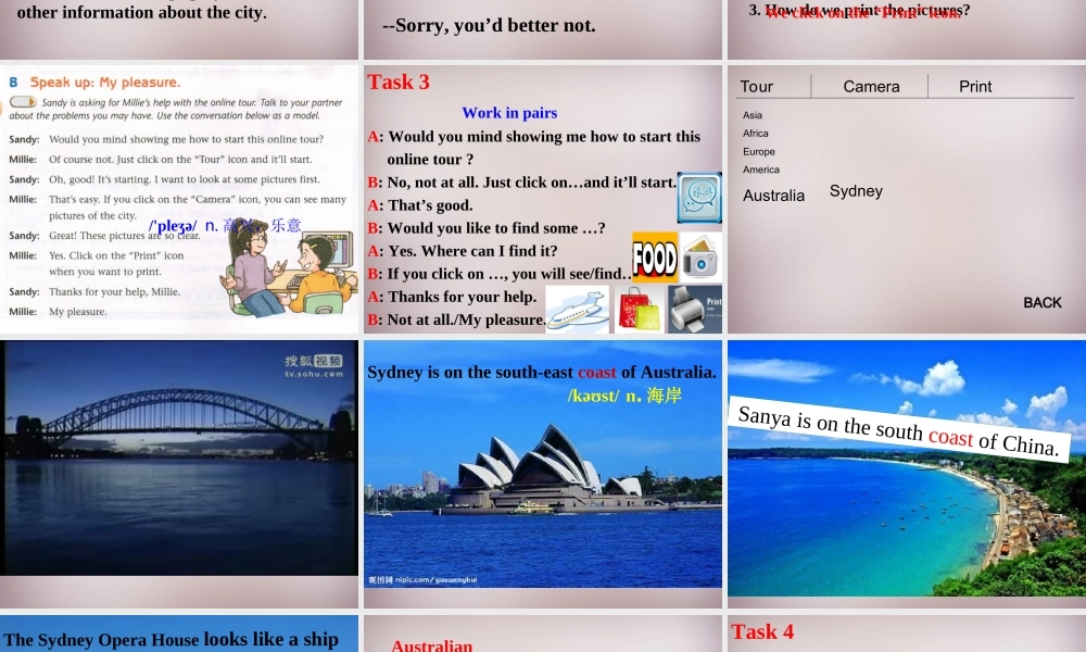 江苏省永丰初级中学八年级英语下册 Unit 3 Online tours Integrated skills课件 .ppt