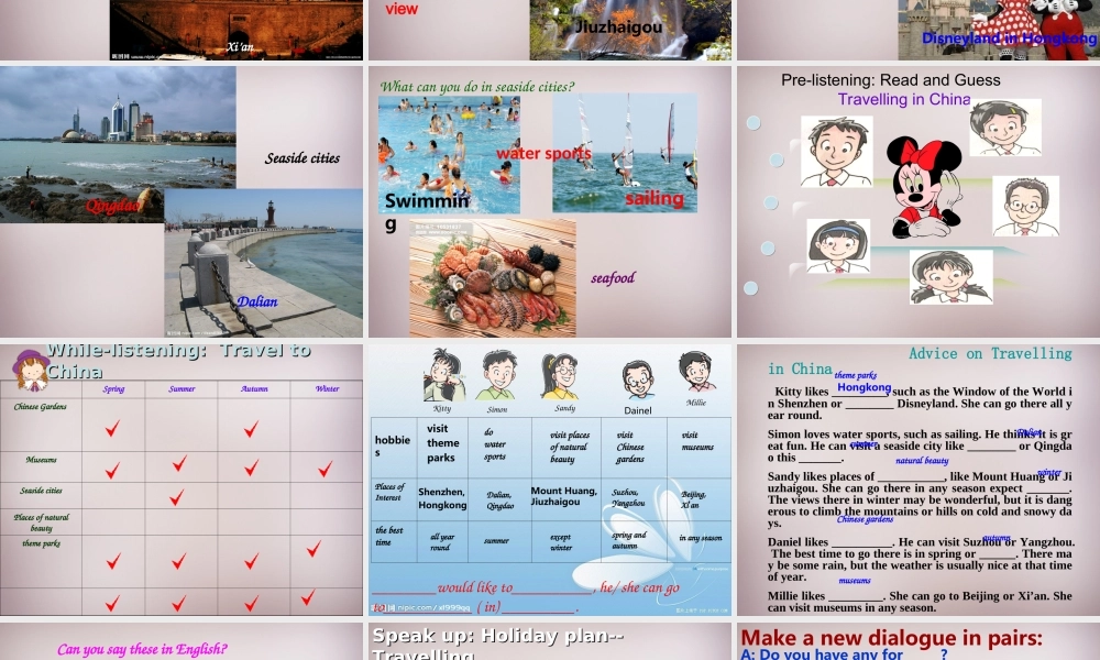 江苏省永丰初级中学八年级英语下册 Unit 2 Travelling Integrated Skills课件 .ppt