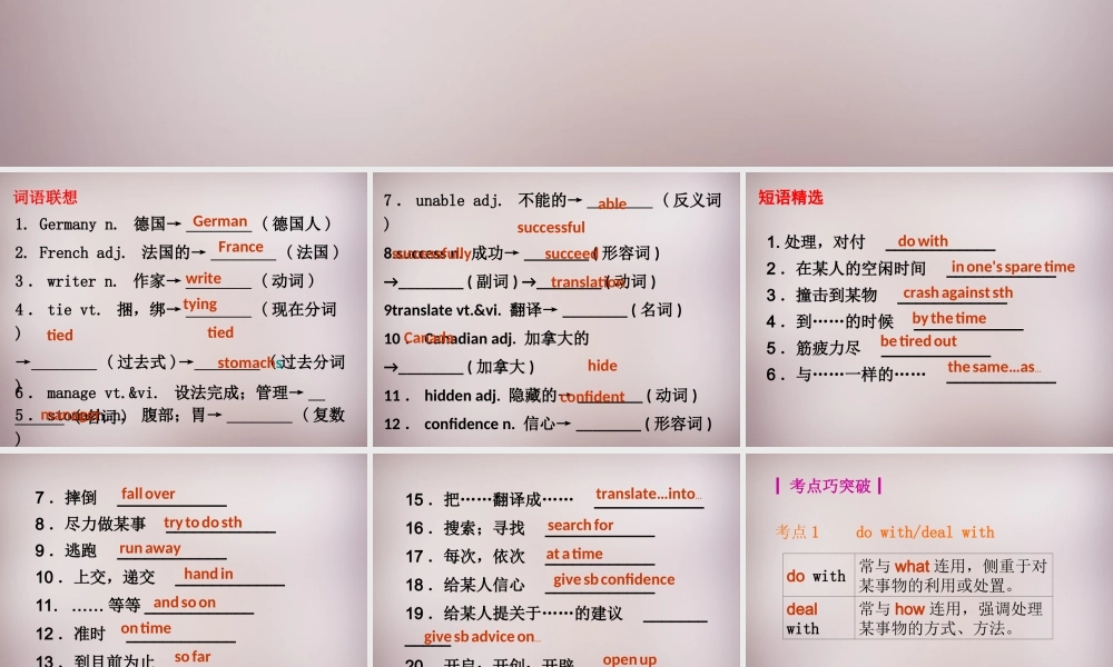 江苏省永丰初级中学八年级英语下册 Unit 4 A good read Revision课件 .ppt