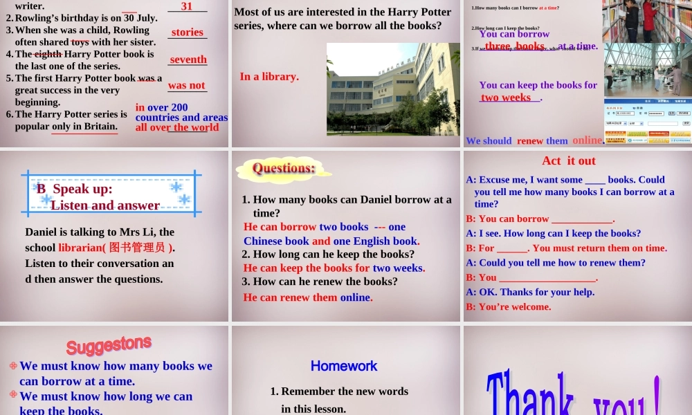 江苏省永丰初级中学八年级英语下册 Unit 4 A good read Integrated skills课件 .ppt