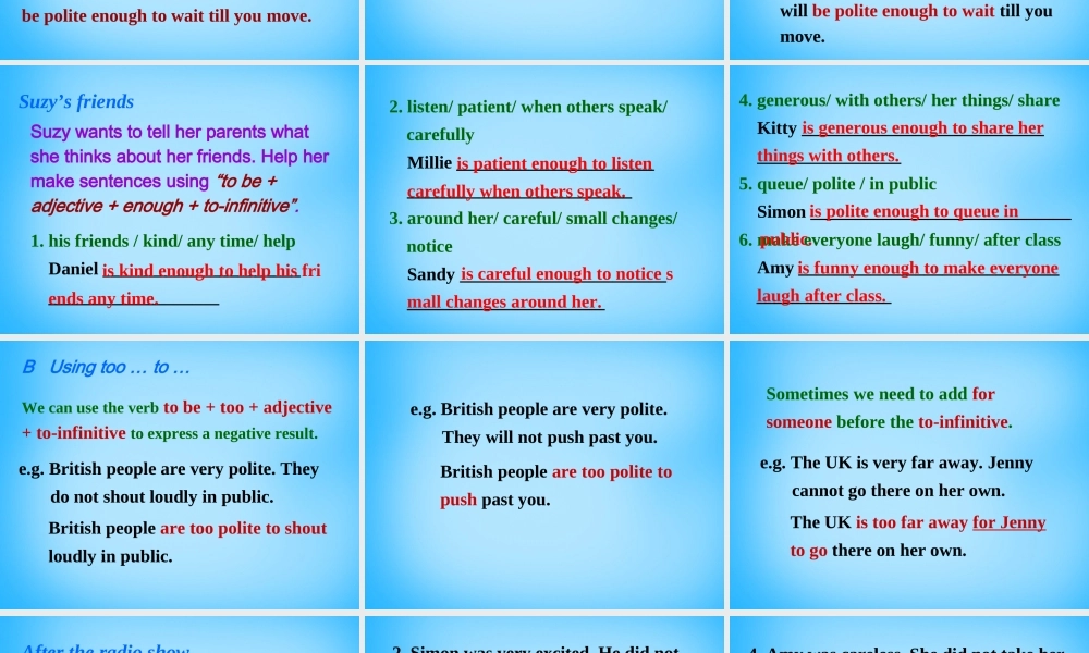 江苏省永丰初级中学八年级英语下册 Unit 5 Good manners Grammar课件 .ppt