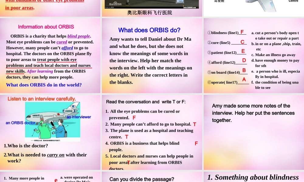 江苏省永丰初级中学八年级英语下册 Unit 7 International Charities Reading课件 .ppt