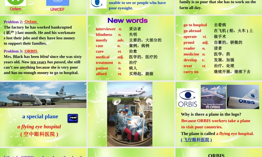 江苏省永丰初级中学八年级英语下册 Unit 7 International Charities Reading I课件 .ppt