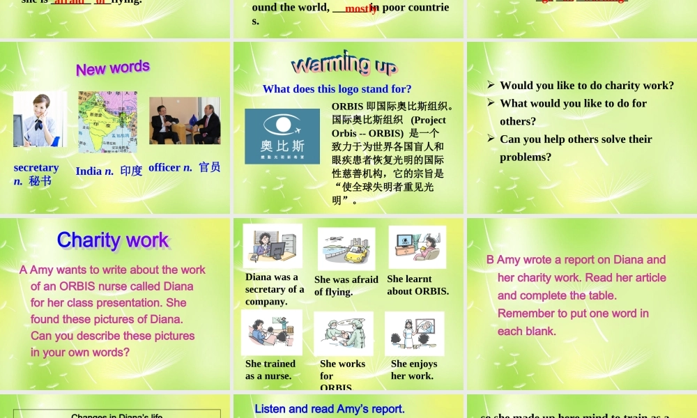 江苏省永丰初级中学八年级英语下册 Unit 7 International Charities Task课件 .ppt