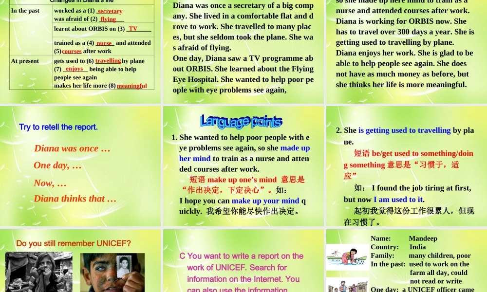 江苏省永丰初级中学八年级英语下册 Unit 7 International Charities Task课件 .ppt