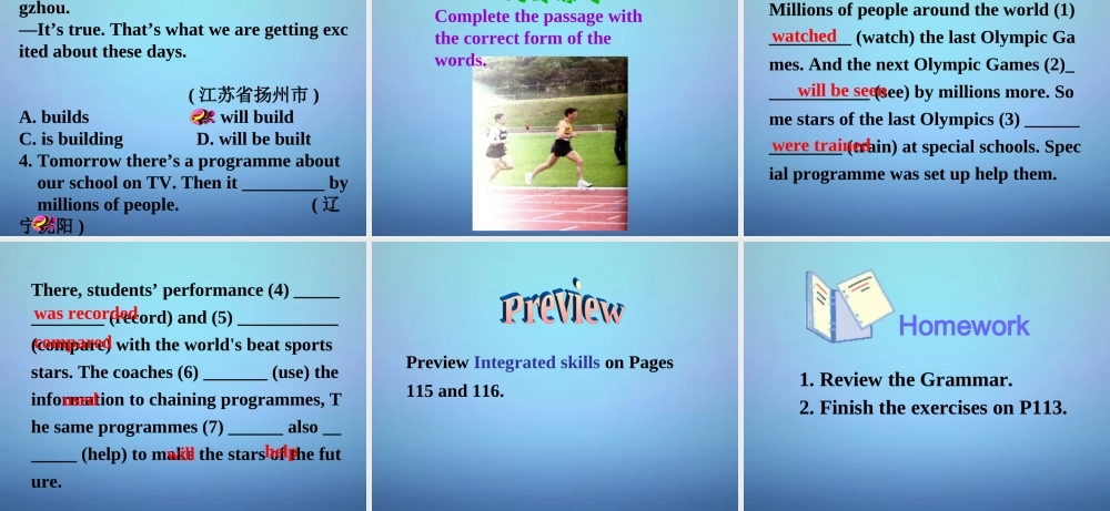 江苏省永丰初级中学八年级英语下册 Unit 8 A green world grammar课件1 .ppt