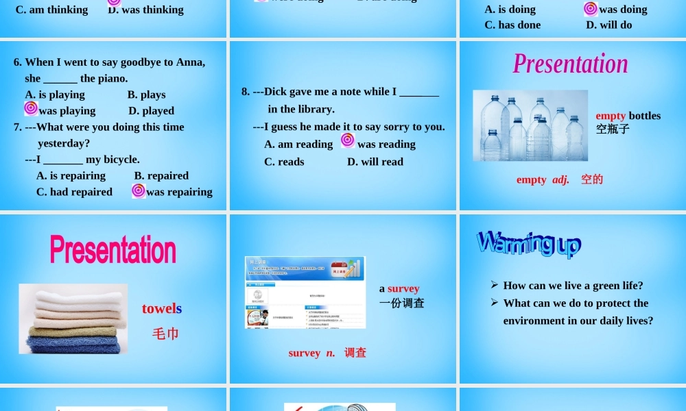江苏省永丰初级中学八年级英语下册 Unit 8 A green world Integrated skills课件 .ppt