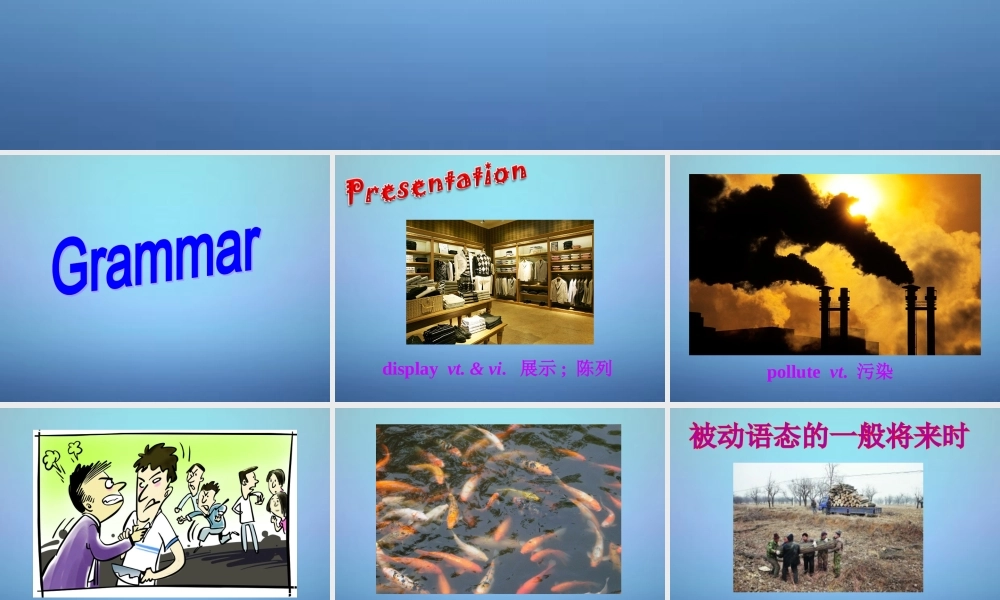江苏省永丰初级中学八年级英语下册 Unit 8 A green world Grammar课件2 .ppt