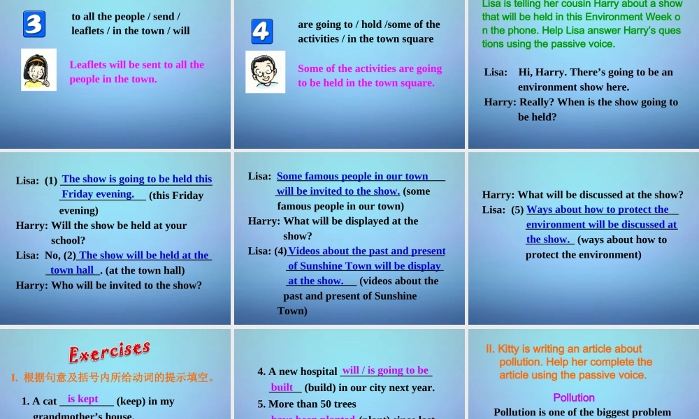 江苏省永丰初级中学八年级英语下册 Unit 8 A green world Grammar课件2 .ppt