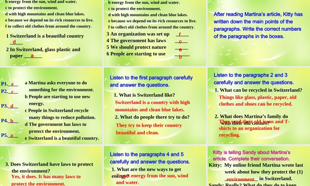 江苏省永丰初级中学八年级英语下册 Unit 8 A green world Reading 1课件 .ppt