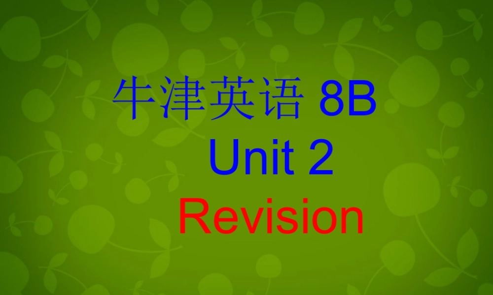 江苏省永丰初级中学八年级英语下册《Unit 2 Travelling Revision》期中复习课件 .ppt
