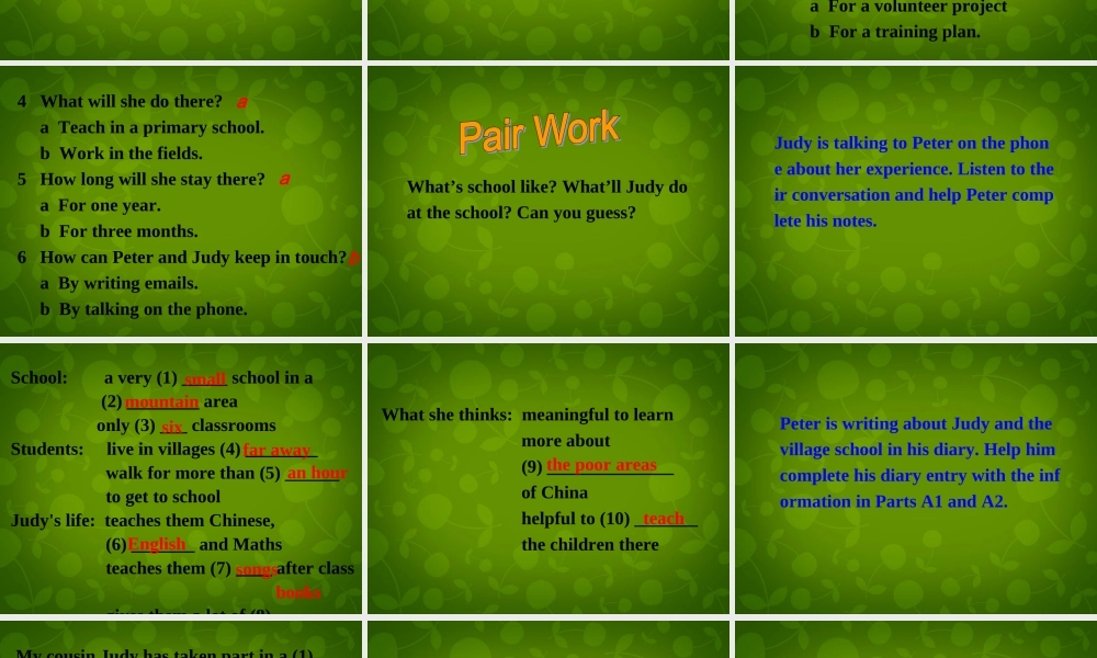 江苏省永丰初级中学八年级英语下册《Unit 6 Sunshine for all Integrated skills》课件 .ppt