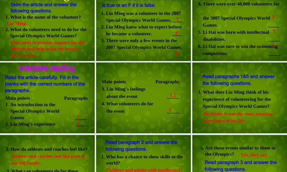 江苏省永丰初级中学八年级英语下册《Unit 6 Sunshine for all Reading I》课件 .ppt