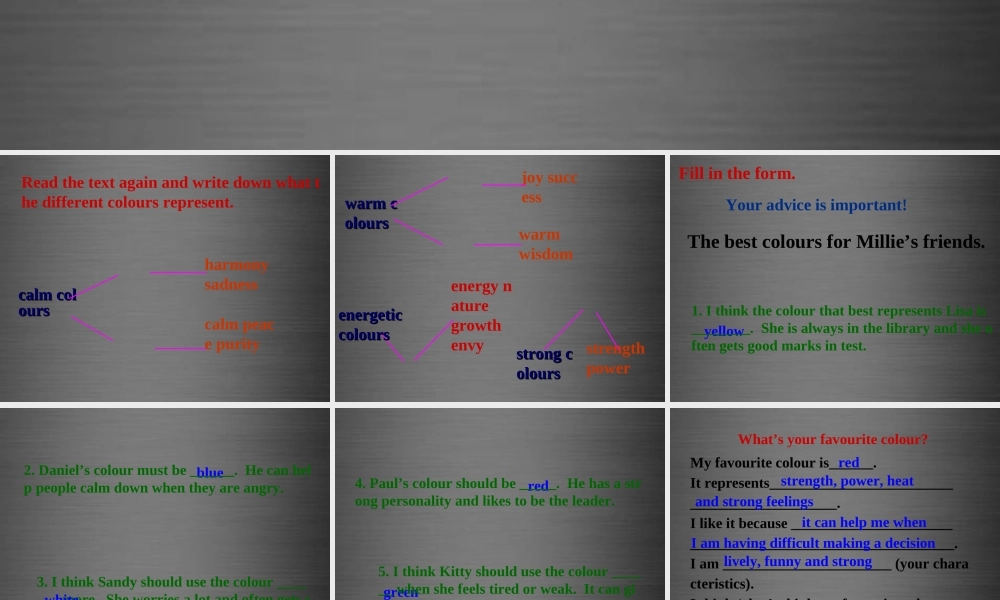 江苏省永丰初级中学九年级英语上册 Unit 2 Colour Reading 2课件 .ppt