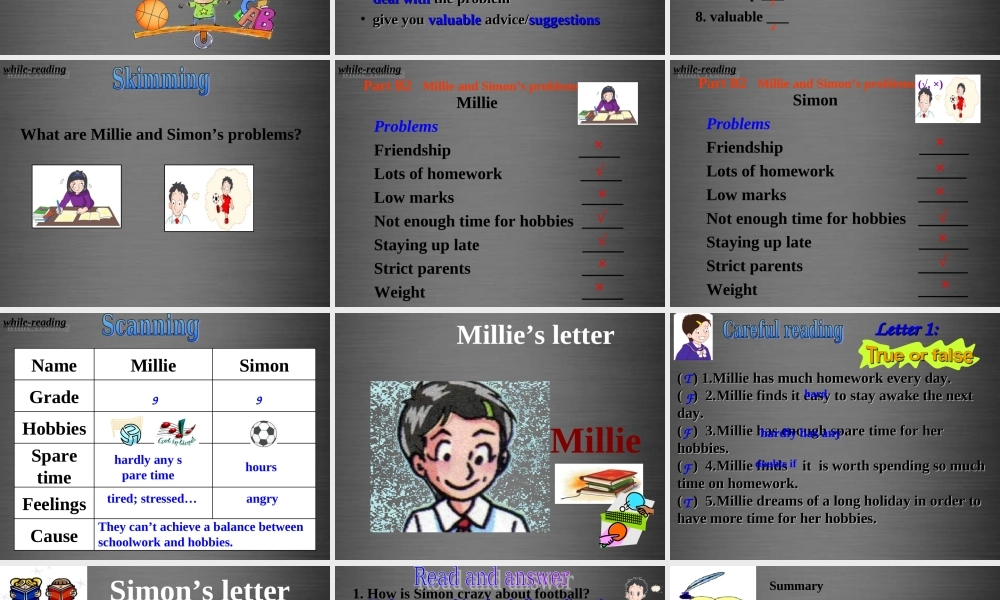 江苏省永丰初级中学九年级英语上册 Unit 3 Teenage problems Reading 1课件 .ppt