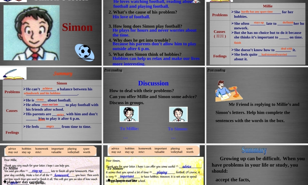 江苏省永丰初级中学九年级英语上册 Unit 3 Teenage problems Reading 1课件 .ppt