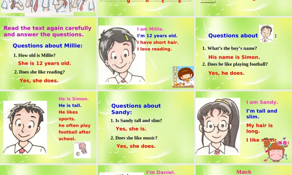 江苏省永丰初级中学七年级英语上册 Unit 1 This is me Reading I课件 .ppt