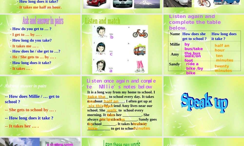 江苏省永丰初级中学七年级英语上册 Unit 3 Welcome to our school Integrated skills课件 .ppt