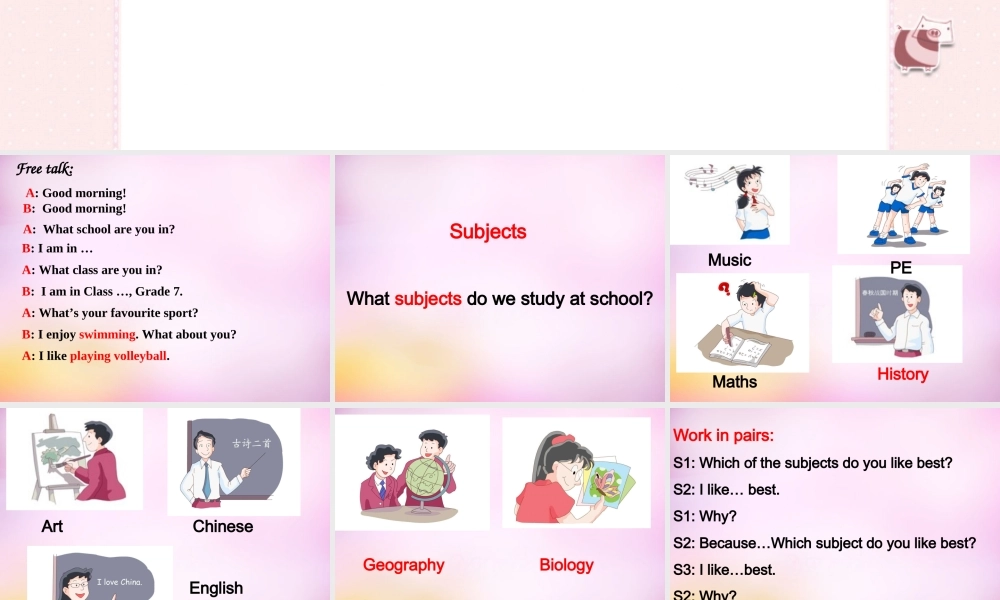 江苏省永丰初级中学七年级英语上册 Unit 3 Welcome to our school Welcome课件 .ppt