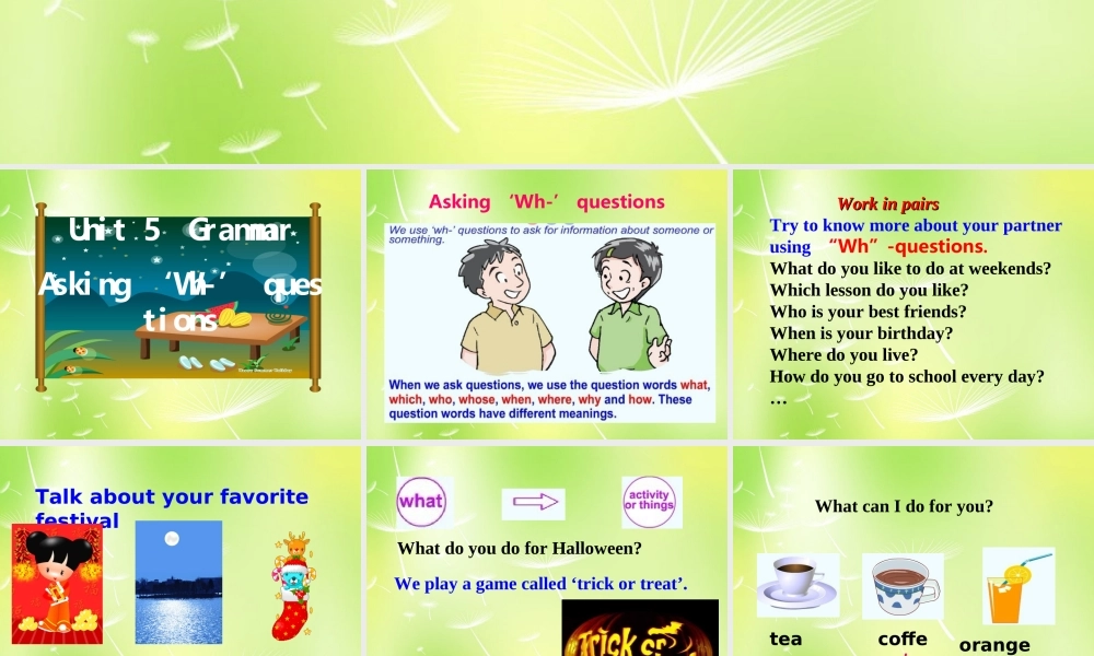 江苏省永丰初级中学七年级英语上册 Unit 5 Let’s celebrate Grammar课件 .ppt