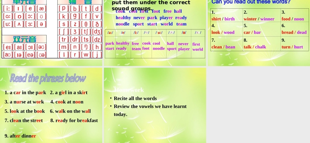 江苏省永丰初级中学七年级英语上册 Unit 4 My day Study skills课件 .ppt