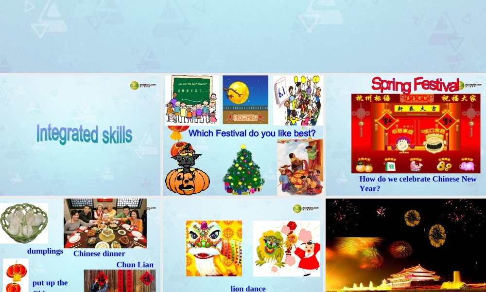 江苏省永丰初级中学七年级英语上册 Unit 5 Let's celebrate Integrated skills课件 .ppt